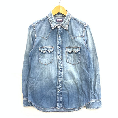 【中古品】【メンズ】 BLUE BLUE ウエスタンデニムシャツ 長袖シャツ トップス ブランド 古着 145-241110-gm-15-fuz サイズ：2 カラー：インディゴ 万代Net店