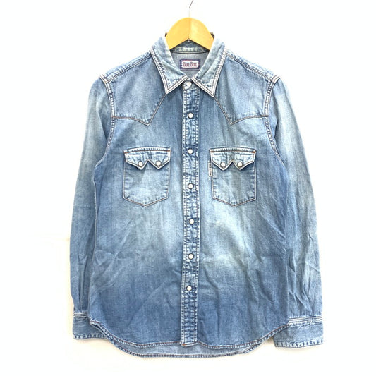 【中古品】【メンズ】 BLUE BLUE ウエスタンデニムシャツ 長袖シャツ トップス ブランド 古着 145-241110-gm-15-fuz サイズ：2 カラー：インディゴ 万代Net店