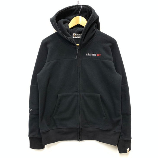 【中古品】【メンズ】 A BATHING APE アベイシングエイプ BAPE POLARTEC WIDE FULL ZIP HOODIE パーカー トップス ブランド 古着 142-241020-gm-24-fuz サイズ：M カラー：ブラック 万代Net店