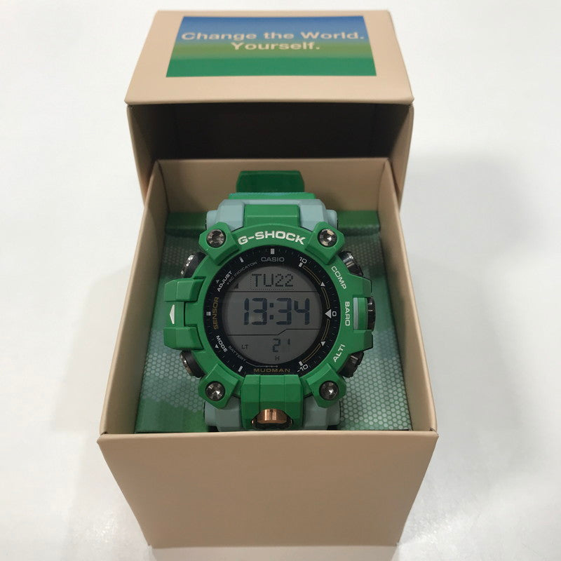 【中古美品】【メンズ】 CASIO カシオ G-SHOCK ジーショック GW-9500KJ-3JR EARTHWATCH 腕時計 箱付き ソーラー充電システム 電波時計 196-241022-mh-5-fuz カラー：グリーン 万代Net店