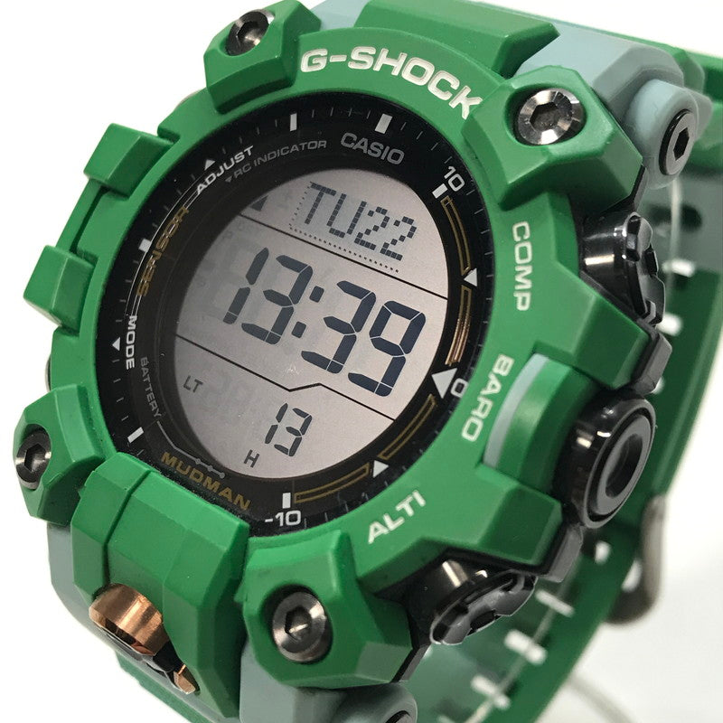 【中古美品】【メンズ】 CASIO カシオ G-SHOCK ジーショック GW-9500KJ-3JR EARTHWATCH 腕時計 箱付き ソーラー充電システム 電波時計 196-241022-mh-5-fuz カラー：グリーン 万代Net店