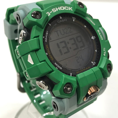 【中古美品】【メンズ】 CASIO カシオ G-SHOCK ジーショック GW-9500KJ-3JR EARTHWATCH 腕時計 箱付き ソーラー充電システム 電波時計 196-241022-mh-5-fuz カラー：グリーン 万代Net店