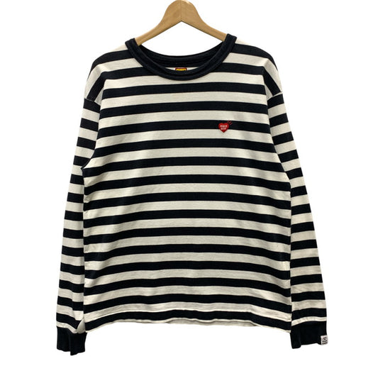 【中古品】【メンズ】 HUMAN MADE ヒューマンメード STRIPED LS T-SHIRT 長袖Tシャツ カットソー トップス ブランド 古着 142-241103-gm-2-fuz サイズ：M カラー：ネイビー 万代Net店