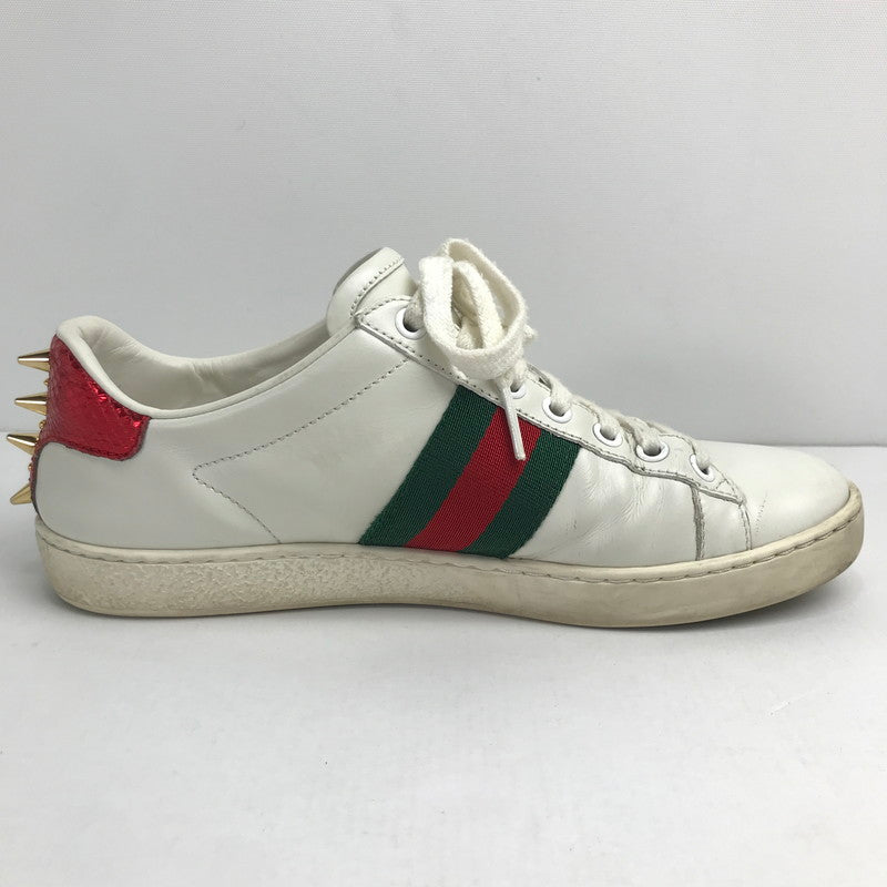 【中古品】【メンズ/レディース】 グッチ 431887 パール スタッズ エーススニーカー 183-241025-mh-8-fuz サイズ：３６1/2 カラー：ホワイト 万代Net店