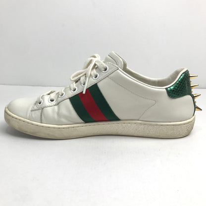 【中古品】【メンズ/レディース】 グッチ 431887 パール スタッズ エーススニーカー 183-241025-mh-8-fuz サイズ：３６1/2 カラー：ホワイト 万代Net店