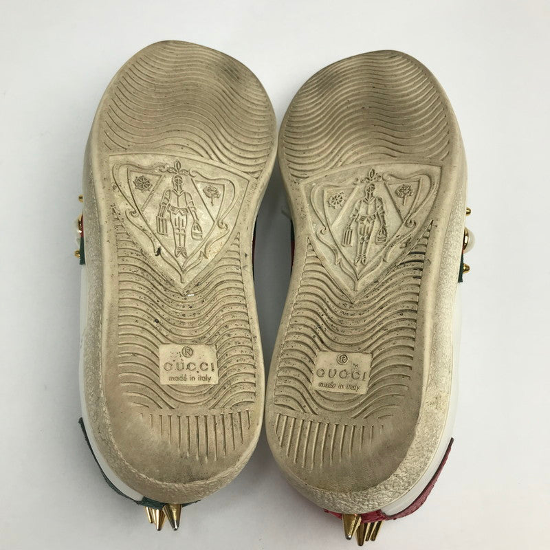 【中古品】【メンズ/レディース】 GUCCI グッチ 431887 パール スタッズ エーススニーカー  183-241025-mh-8-fuz サイズ：３６1/2 カラー：ホワイト 万代Net店