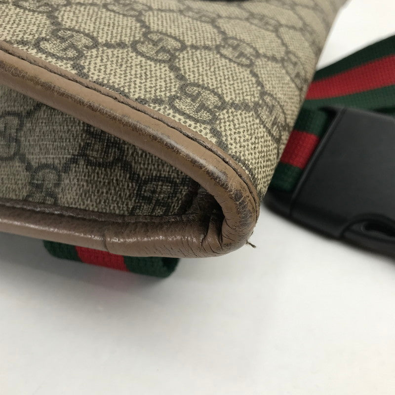 【中古品】【メンズ/レディース】 グッチ 493930 GGスプリーム ベルトバッグ ウエストバッグ ボディバッグ 180-241025-mh-9-fuz カラー：ベージュ 万代Net店