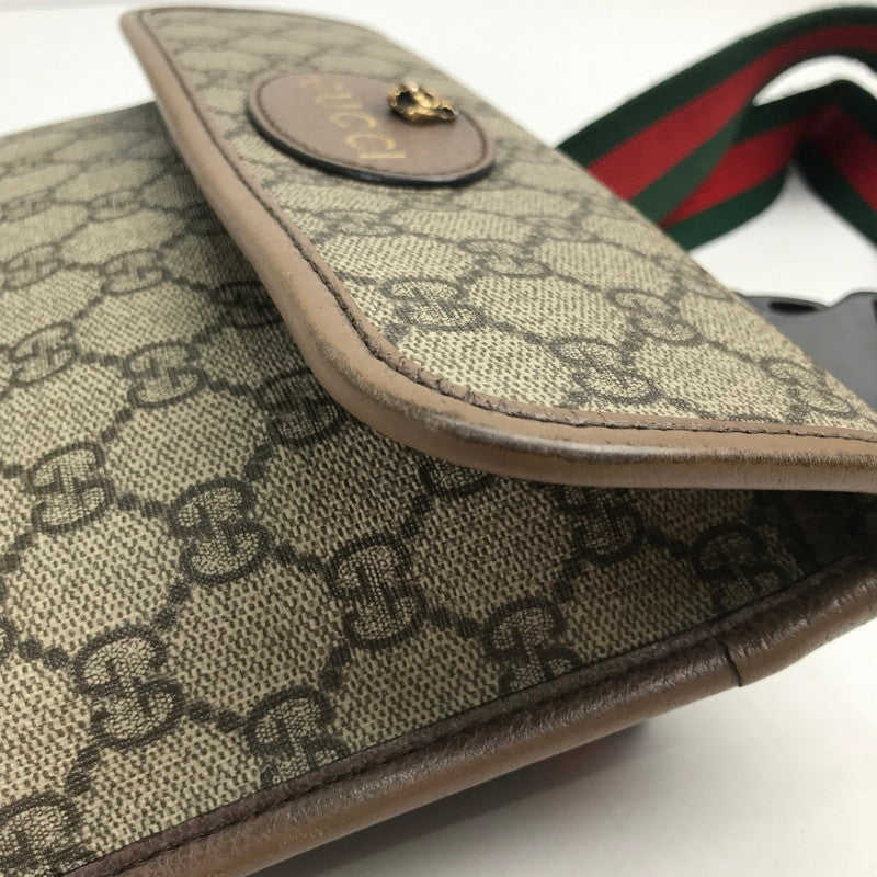 【中古品】【メンズ/レディース】 グッチ 493930 GGスプリーム ベルトバッグ ウエストバッグ ボディバッグ 180-241025-mh-9-fuz カラー：ベージュ 万代Net店
