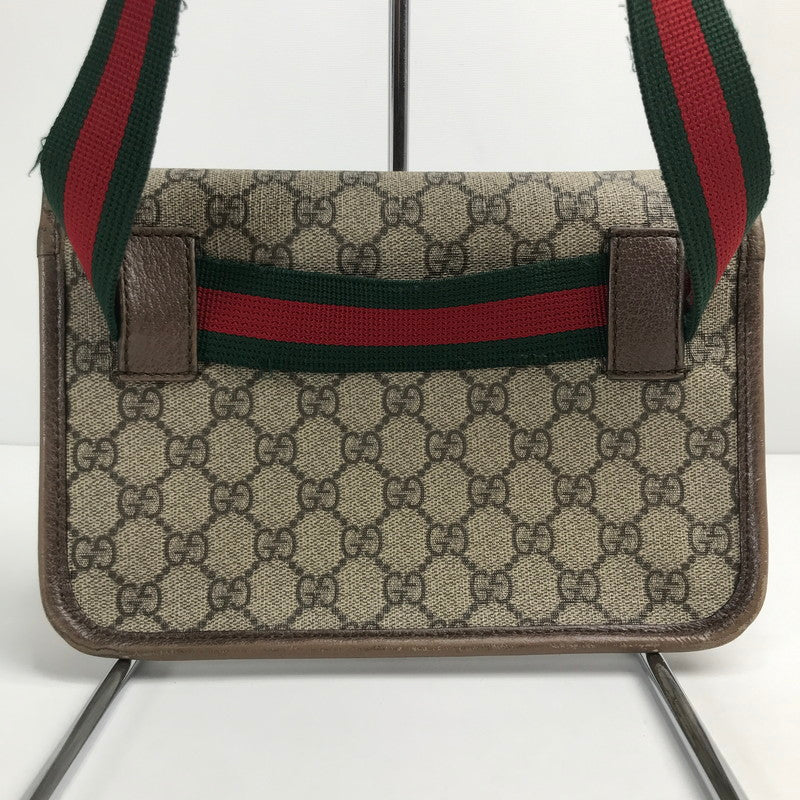 【中古品】【メンズ/レディース】 グッチ 493930 GGスプリーム ベルトバッグ ウエストバッグ ボディバッグ 180-241025-mh-9-fuz カラー：ベージュ 万代Net店
