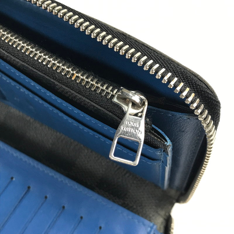 【中古品】【メンズ】 LOUIS VUITTON ルイ・ヴィトン N60078 ダミエ グラフィット ストライプ ジッピーウォレット ヴェルティカル 札入れ 小銭入れ ラウンドファスナー 長財布  179-241028-mh-8-fuz カラー：ブラック 万代Net店