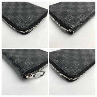 【中古品】【メンズ】 LOUIS VUITTON ルイ・ヴィトン N60078 ダミエ グラフィット ストライプ ジッピーウォレット ヴェルティカル 札入れ 小銭入れ ラウンドファスナー 長財布  179-241028-mh-8-fuz カラー：ブラック 万代Net店