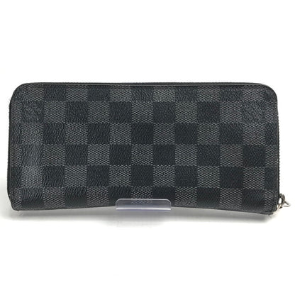 【中古品】【メンズ】 LOUIS VUITTON ルイ・ヴィトン N60078 ダミエ グラフィット ストライプ ジッピーウォレット ヴェルティカル 札入れ 小銭入れ ラウンドファスナー 長財布  179-241028-mh-8-fuz カラー：ブラック 万代Net店