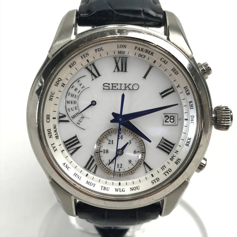 【中古品】【メンズ】 SEIKO セイコー 8B63-0AY0 ブライツ ブライツ ソーラー電波 腕時計  197-241028-mh-6-fuz カラー：ホワイト 万代Net店