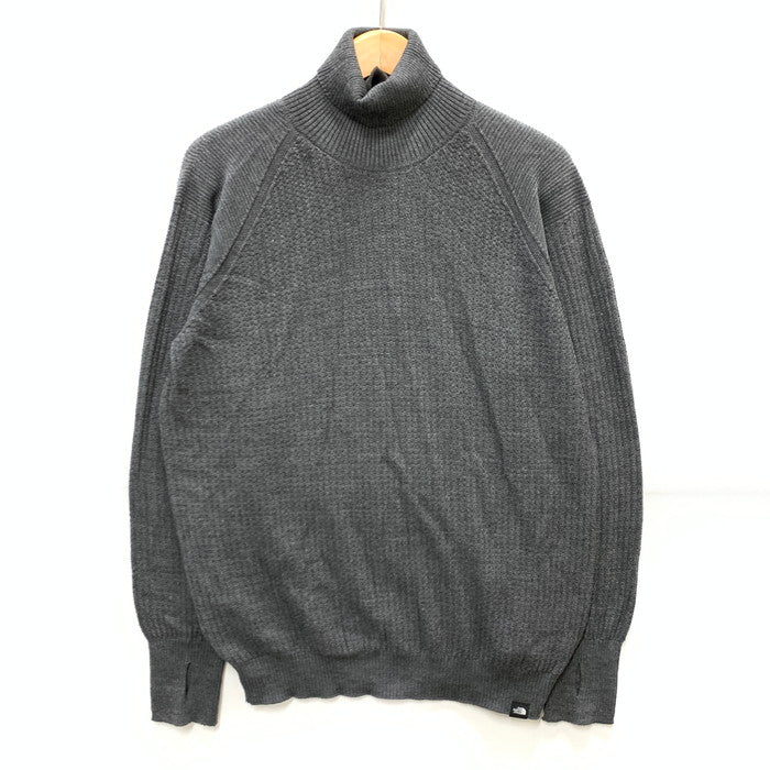 【中古品】【メンズ】 THE NORTH FACE ザ・ノースフェイス グローブフィットハイネックニット トップス ブランド 古着 144-241103-gm-23-fuz サイズ：M カラー：チャコール 万代Net店
