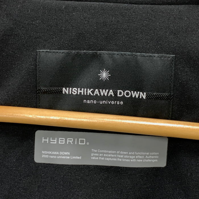 【中古品】【メンズ】 NISHIKAWA DOWN 西川ダウン NANO-UNIVERSE ダウンコート ジャケット アウター ブランド 古着 147-250104-gm-06-fuz サイズ：M カラー：ブラック 万代Net店