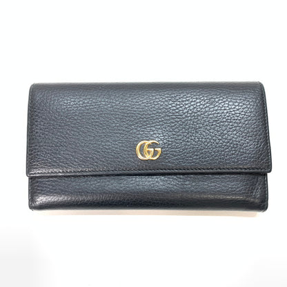 【中古品】【メンズ】 GUCCI グッチ 456116 CAO0G GGマーモントレザー長財布 ブランド ウォレット 181-241110-gm-35-fuz カラー：ブラック 万代Net店