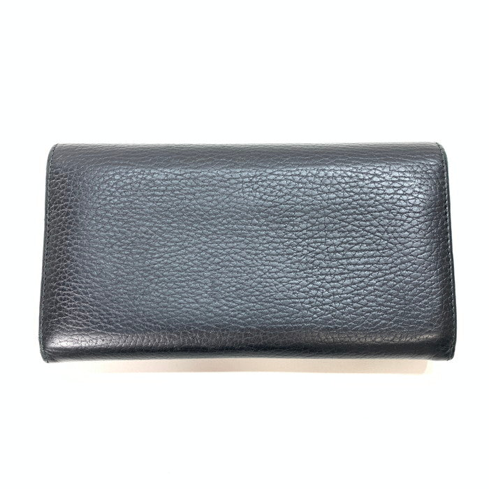 【中古品】【メンズ】 GUCCI グッチ 456116 CAO0G GGマーモントレザー長財布 ブランド ウォレット 181-241110-gm-35-fuz カラー：ブラック 万代Net店