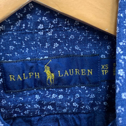 【中古品】【メンズ】 RALPH LAUREN ラルフローレン 麻 長袖シャツ トップス ブランド 古着 145-241227-gm-05-fuz サイズ：XS カラー：ブルー 万代Net店