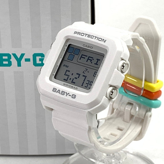 【中古美品】【メンズ/レディース】 BABY-G＋PLUS ベビーG プラス BGD-10L 腕時計 時計 ホワイト 2024 バンドループ9個付属 箱付属 おしゃれ かわいい 196-260206-io-21-fuz 万代Net店