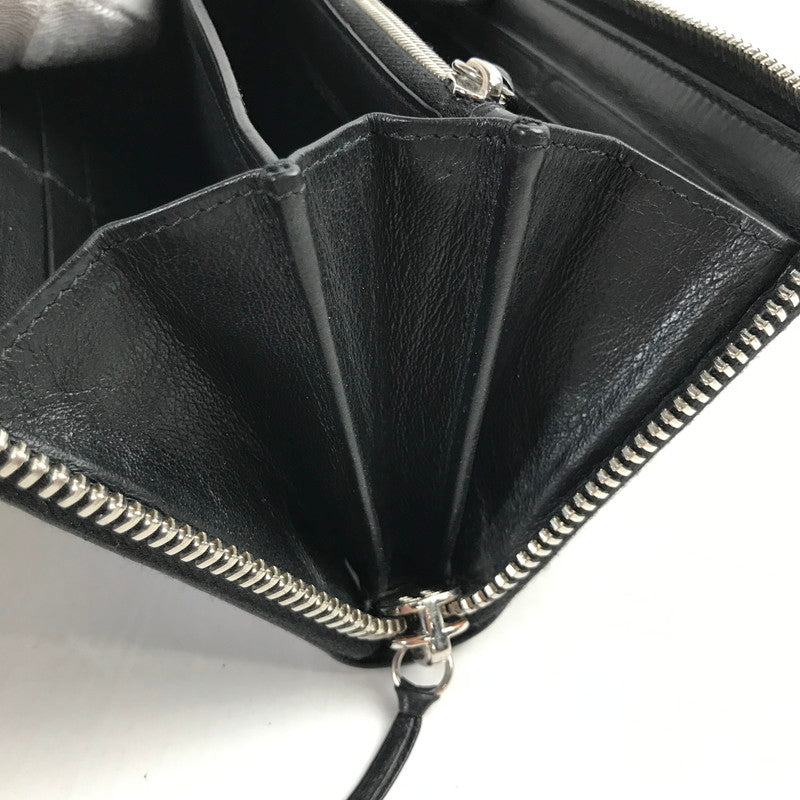 【中古品】【メンズ】 BALENCIAGA バレンシアガ 381226・1000 ラウンド ジップ ファスナー ウォレット 長財布 ブランド 180-241115-mh-05-fuz カラー：ブラック 万代Net店