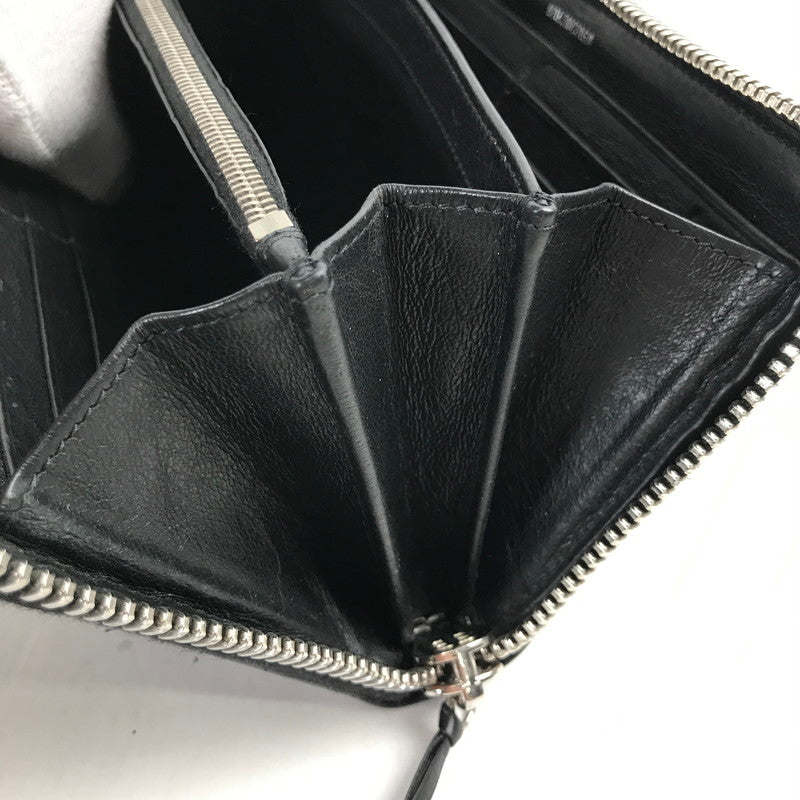 【中古品】【メンズ】 BALENCIAGA バレンシアガ 381226・1000 ラウンド ジップ ファスナー ウォレット 長財布 ブランド 180-241115-mh-05-fuz カラー：ブラック 万代Net店