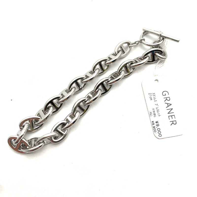 【中古美品】【メンズ】 GRANER グランナー ブレスレット SILVER 21cm アクセサリー 192-260715-io-07-fuzh 万代Net店