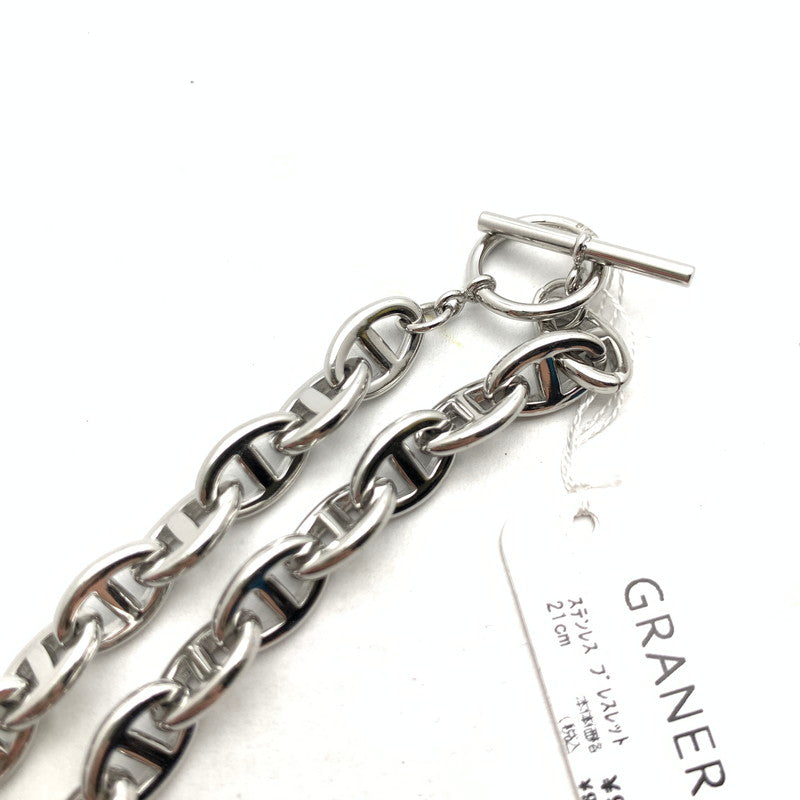 【中古美品】【メンズ】 GRANER グランナー ブレスレット SILVER 21cm アクセサリー 192-260715-io-07-fuzh 万代Net店