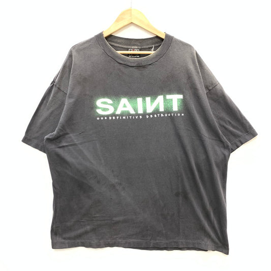 【中古品】【メンズ】 SAINT MICHAEL SM-YS1-0000-001 24AW 半袖Tシャツ カットソー トップス ブランド 古着 140-241116-gm-11-fuz サイズ：XXL カラー：ブラック 万代Net店