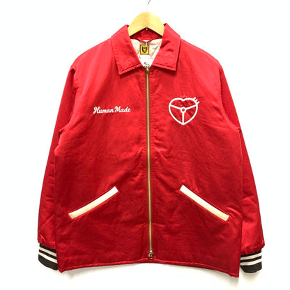 【中古品】【メンズ】 HUMAN MADE ヒューマンメード HM28JK046 SATIN JACKET ジャケット アウター ブランド 古着 142-241117-gm-25-fuz サイズ：L カラー：レッド 万代Net店