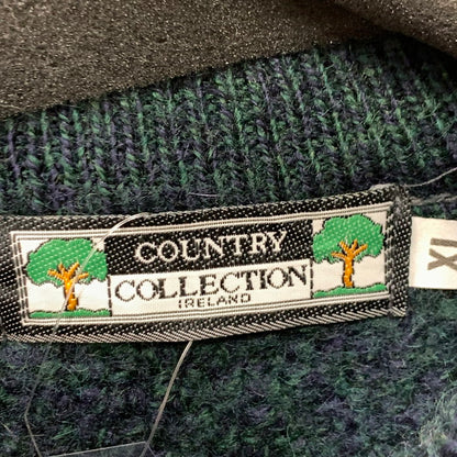 【中古品】【メンズ】 CONTRY COLLECTION ウール ニット トップス ブランド 古着 145-241123-gm-29-fuz サイズ：XL カラー：グリーン 万代Net店