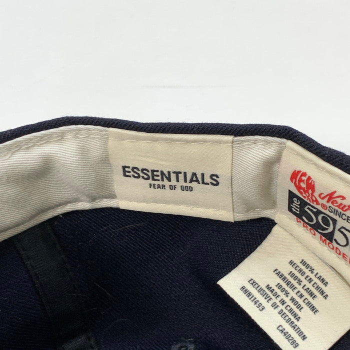 【中古品】【メンズ】 NEW ERA ニューエラ FOG ESSENTIALS 59FIFTY CAP ブランド 帽子 キャップ 185-241229-gm-17-fuz サイズ：57.5cm カラー：ネイビー 万代Net店