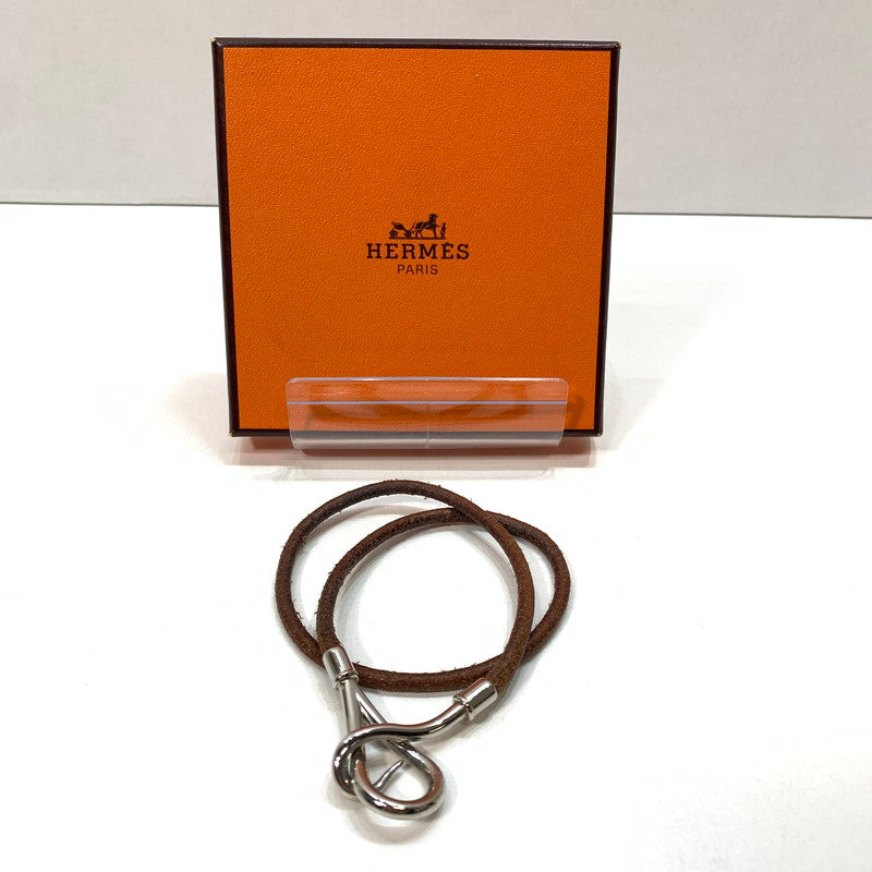 【中古品】【メンズ/レディース】 HERMES エルメス ジャンボブレスレット アクセサリー 二連 ダブル 182-241120-mh-12-fuz カラー：レザー 万代Net店