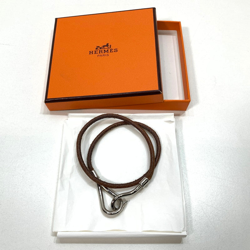 【中古品】【メンズ/レディース】 HERMES エルメス ジャンボブレスレット アクセサリー 二連 ダブル 182-241120-mh-12-fuz カラー：レザー 万代Net店