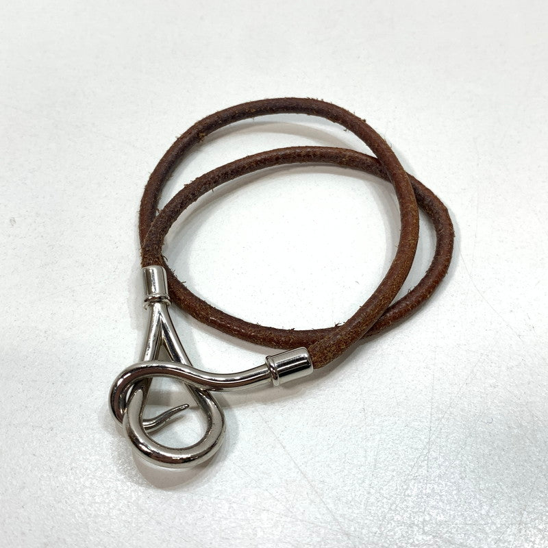 【中古品】【メンズ/レディース】 HERMES エルメス ジャンボブレスレット アクセサリー 二連 ダブル 182-241120-mh-12-fuz カラー：レザー 万代Net店