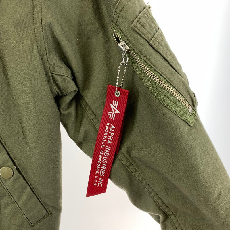 【中古品】【レディース】  ALPHA INDUSTRIES  アルファ インダストリーズ ブルゾン MA-1 刺繍 ジャケット アウター  ベトジャン 中綿 169-241124-nm-03-fuz サイズ：M カラー：カーキ 万代Net店