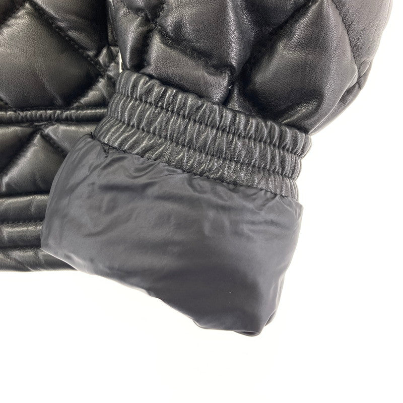 【中古品】【メンズ】 MONCLER モンクレール C20914096005 17AW GEMOT GIUBBOTTO ジェモット レザー ダウン ジャケット コート アウター ブランド 古着 141-241128-mh-01-fuz サイズ：1 カラー：ブラック 万代Net店