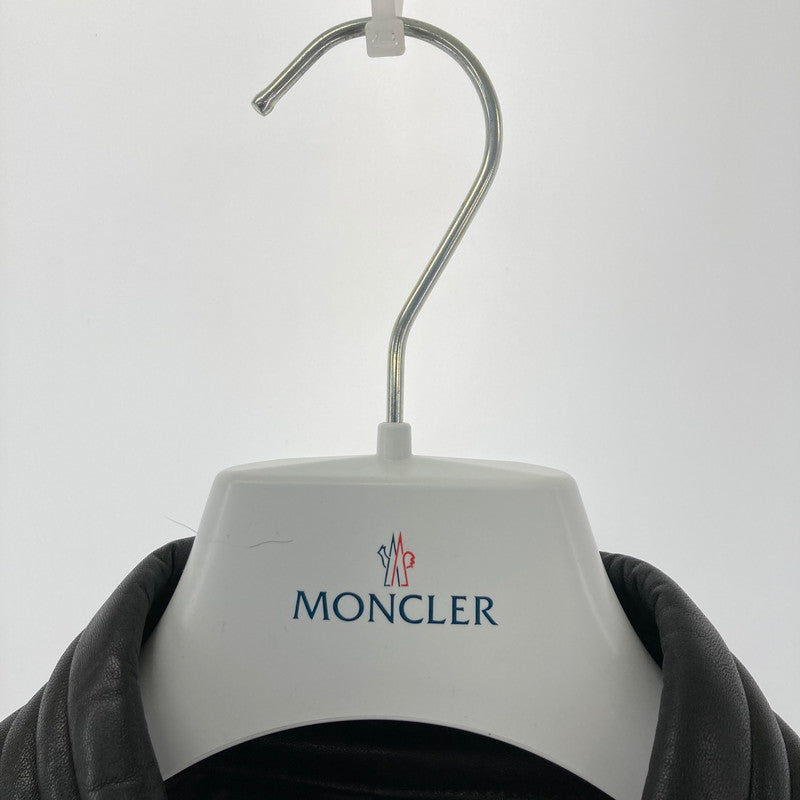 【中古品】【メンズ】 MONCLER モンクレール C20914096005 17AW GEMOT GIUBBOTTO ジェモット レザー ダウン ジャケット コート アウター ブランド 古着 141-241128-mh-01-fuz サイズ：1 カラー：ブラック 万代Net店