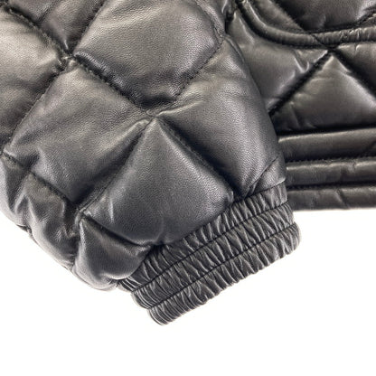 【中古品】【メンズ】 MONCLER モンクレール C20914096005 17AW GEMOT GIUBBOTTO ジェモット レザー ダウン ジャケット コート アウター ブランド 古着 141-241128-mh-01-fuz サイズ：1 カラー：ブラック 万代Net店