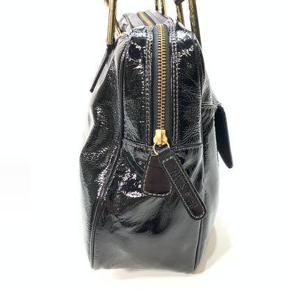 【中古品】【メンズ/レディース】 Paul Smith ポール・スミス エナメル ハンドバッグ ブランド バッグ カバン 188-241130-gm-07-fuz カラー：ブラック 万代Net店