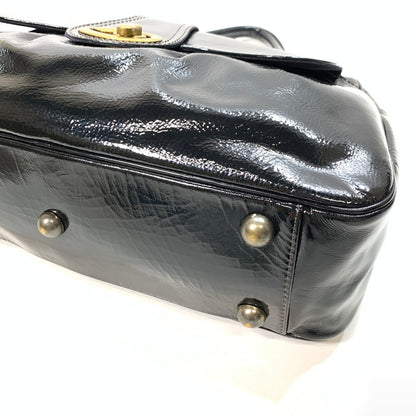 【中古品】【メンズ/レディース】 Paul Smith ポール・スミス エナメル ハンドバッグ ブランド バッグ カバン 188-241130-gm-07-fuz カラー：ブラック 万代Net店