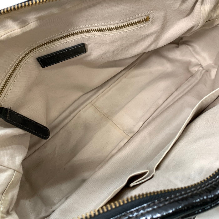 【中古品】【メンズ/レディース】 Paul Smith ポール・スミス エナメル ハンドバッグ ブランド バッグ カバン 188-241130-gm-07-fuz カラー：ブラック 万代Net店