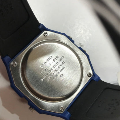【中古品】【メンズ】 CASIO カシオ 時計 腕時計 BLUE 箱・取扱説明書付属 198-261014-io-05-fuzh カラー：ブルーメタル 万代Net店