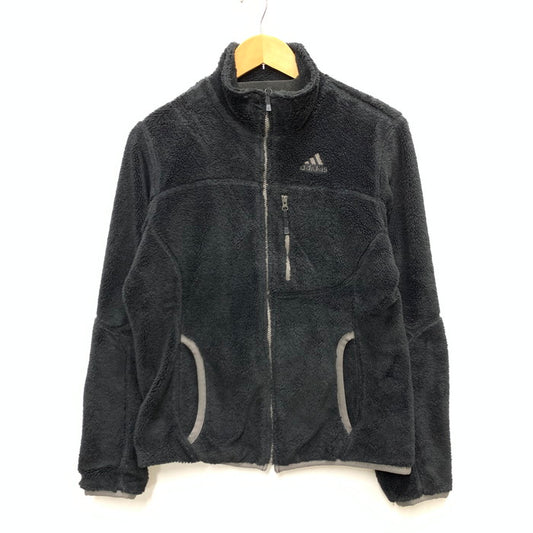 【中古品】【メンズ】 adidas アディダス 00s ボアフリースジャケット アウター ブランド 古着 145-250125-gm-22-fuz サイズ：M カラー：ブラック 万代Net店