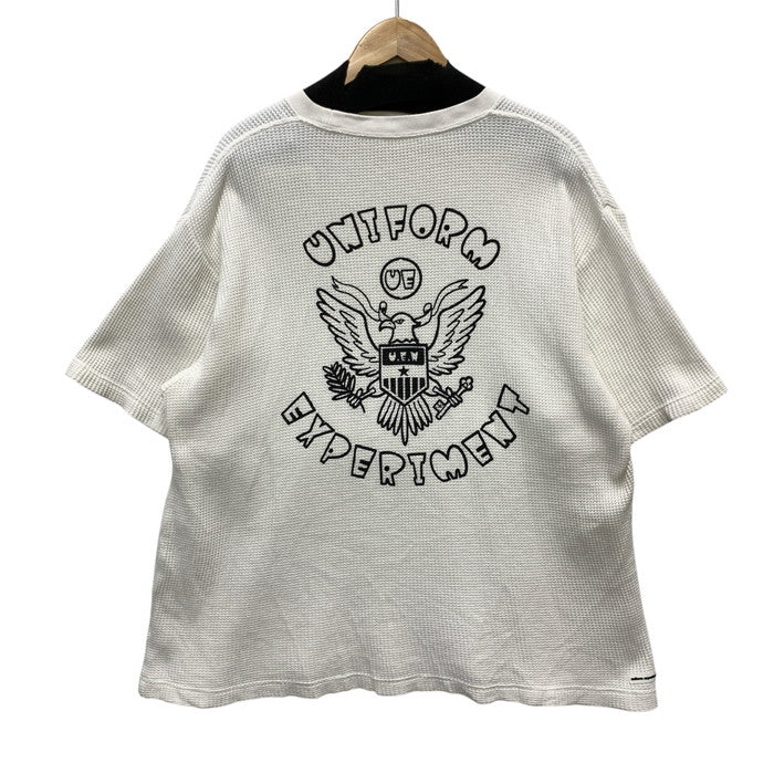 【中古品】【メンズ】 uniform experiment ユニフォームエクスペリメント サーマル半袖Tシャツ カットソー トップス ブランド 古着 142-250201-gm-26-fuz サイズ：4 カラー：ホワイト 万代Net店