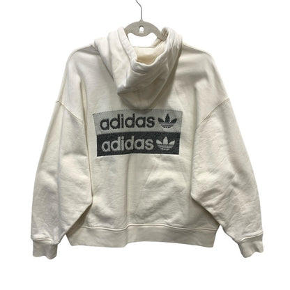 【中古品】【メンズ】 adidas アディダス プルオーバーパーカー トップス ブランド 古着 148-250105-gm-09-fuz サイズ：M カラー：ホワイト 万代Net店