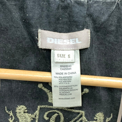 【中古品】【メンズ】 DIESEL ディーゼル コート ジャケット アウター ブランド 古着 141-250209-gm-32-fuz サイズ：S カラー：ブラック 万代Net店