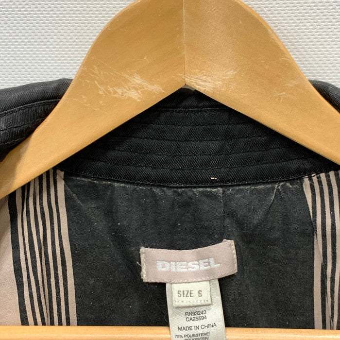 【中古品】【メンズ】 DIESEL ディーゼル コート ジャケット アウター ブランド 古着 141-250209-gm-32-fuz サイズ：S カラー：ブラック 万代Net店