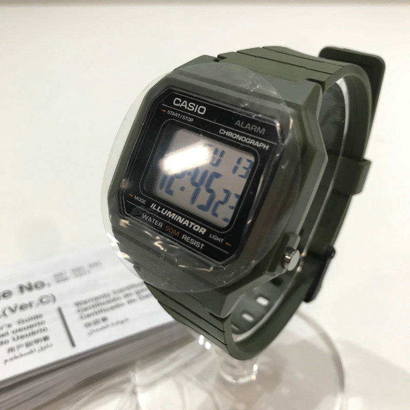 【中古品】【メンズ】 CASIO カシオ W-217H 時計 腕時計 取り扱い説明書付属 198-261014-io-06-fuzh カラー：カーキ 万代Net店