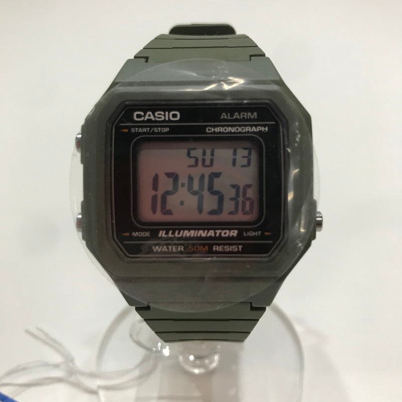 【中古品】【メンズ】 CASIO カシオ W-217H 時計 腕時計 取り扱い説明書付属 198-261014-io-06-fuzh カラー：カーキ 万代Net店