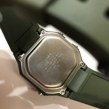 【中古品】【メンズ】 CASIO カシオ W-217H 時計 腕時計 取り扱い説明書付属 198-261014-io-06-fuzh カラー：カーキ 万代Net店